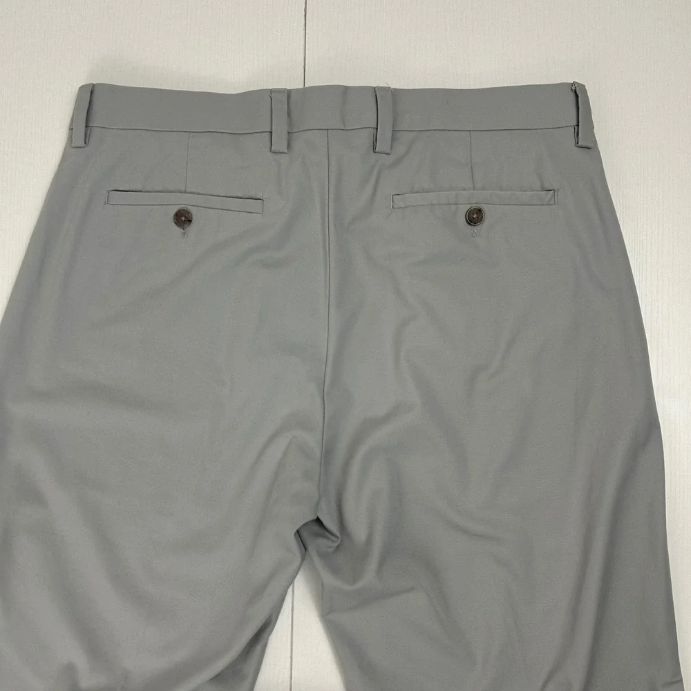 Banana Republic Chinos Mens 34x29 Grey Non Iron Tailored Slim Fit Dress Pants